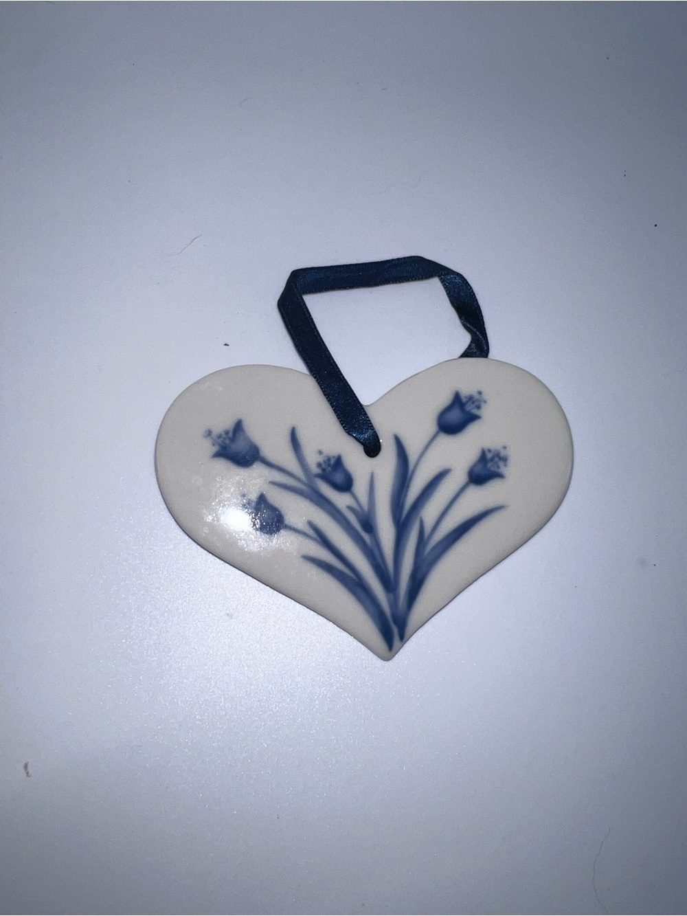 Vintage Russ Berrie & Company ceramic heart ornament